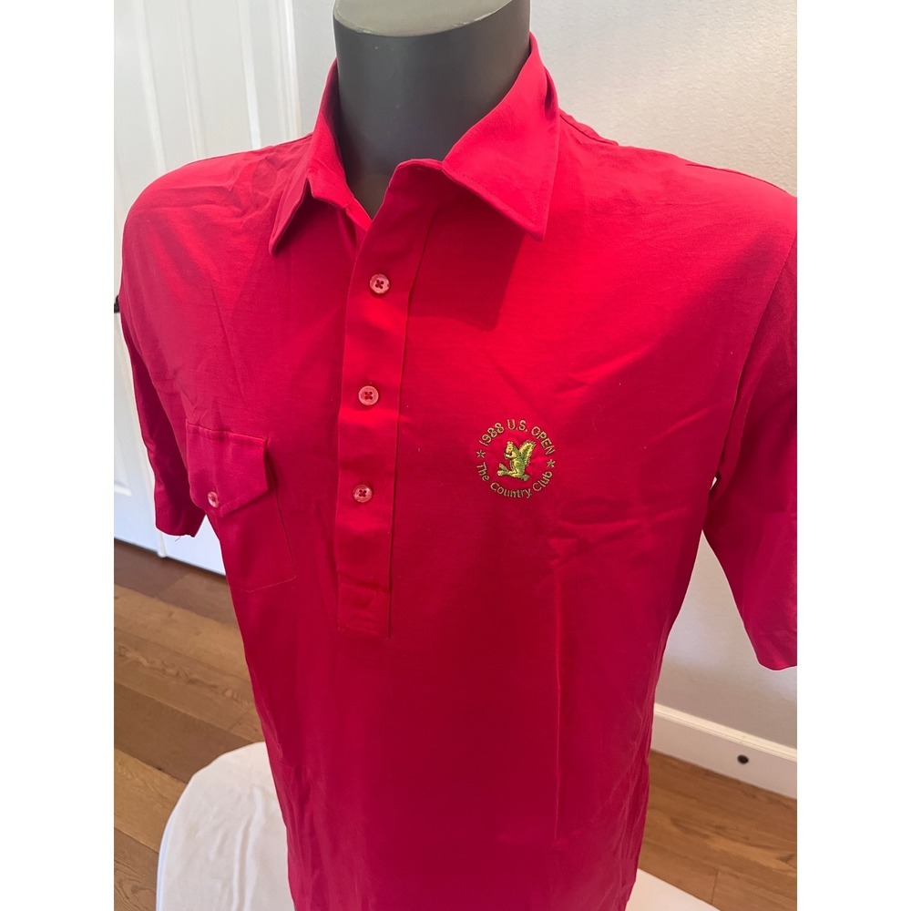 Vintage 1988 U.S. Open Golf Polo Shirt Red SporThomson Country Club XL USA